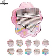Studyset IN stock Professional Kalimba 21 Keys Acrylic Crystal Finger Piano Keyboard Instrument Portable Fingertip Piano Exquisite Kalimba Musical Accessory Gifts For Kids Beginners