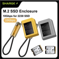 SHARGE SSD Enclosure 10Gbps NVMe PCIe Case USB 3.2 Gen2 With PM991a SN740 SSD Tool Free External Ada