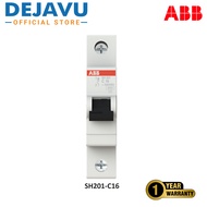ABB MCB SH201-C16 Miniature Circuit Breaker - 1P - C - 16 a