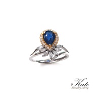 Flower Back Crown Natural Sapphire Sterling Silver Ring Jewelry Grade 1.09 Carat September Birthston