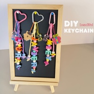 READY STOCK DIY NAME CHARM KEYCHAIN DIY BEADIFUL KEYCHAIN ALPHABETS CHARM COUPLE CHARM