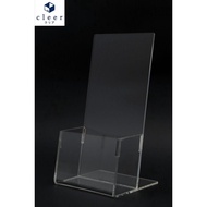 Acrylic A6 or 1/3 A4 Brochure Holder Stand 1 Layer Brochure Stand