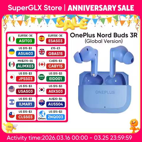 Original OnePlus Nord Buds 3R Bluetooth Earphone OnePlus 3D Audio 47ms Low Latency 12.4mm Titanized 