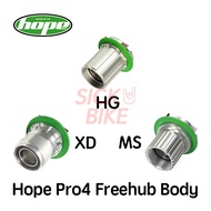 Hope Pro4 Rear Hub Freehub Aluminum/Steel HG/XD/MicroSpline