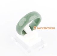 TERBARU! Cincin Batu Giok Asli Fashion Pia Dan Wanita Warna Hijau Diameter 8x3 mm