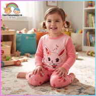 Tinytreasures19 Nb-5yrs old Longsleeve Pajama Pure Cotton Set for Girl Kids Fashion OOTD Sleepwear