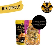 Black Taurus 2 Mix Bundle with 1 Salted Egg Potato Chips and 1 Cereal Fish Skin