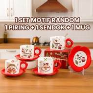 Aveline Hampers Mug Couple Christmas Gift Premium Glass/ Set Mug Set Christmas Gift Mug/ Christmas E