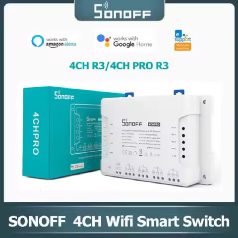 intelligence WiFi Switch SONOFF 4CH R3/4CH PRO R3 Switch 4 Gang Wireless CountdownTiming Remote Cont