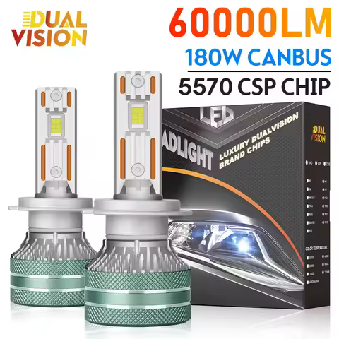 Dualvision K5C H7 LED 60000LM Car Headlight Canbus H3 H1 H4 H11 9012 HIR2 H8 H9 9005 9006 HB3 HB4 Hi