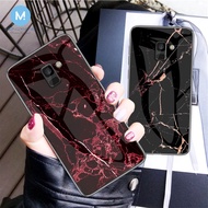 Samsung Galaxy A9 A6 A7 A8 A8S Plus 2018 Case Luxury Marble Tempered Glass Protect Back Cover Case 5-10 days