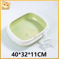 Cat Litter Box Bak Pasir Kucing Toilet Kucing Baskom Pasir Kucing Litter Box Kucing