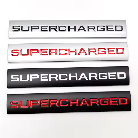 1X 3D Zinc Alloy Metal Supercharged Engine Fender Hood Trunk sticker Emblems Badge For LR RR L322 Vo
