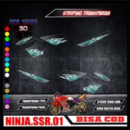 Striping TRANSPARAN KAWASAKI NINJA SSR Variasi Stiker Sticker list body motor KAWASAKI NINJA SSR Mot