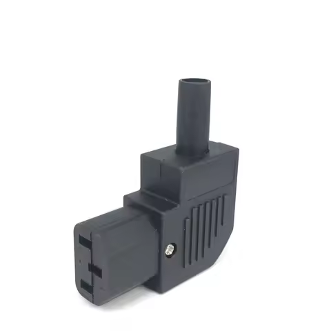 IEC 320 C13 Power Plug 10A 250V Power Cable Connector Assembly Connector, 90 Degree Angled C13 Femal