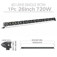 ส่งจากไทย ตัวสะท้อนแสง 6D 26 นิ้ว 720W Super bright spotlight Beam LED Light Bar แถวเดี่ยว Spot Comb