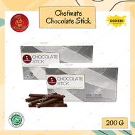 CHEFMATE STICK 200 G CHOCOLATE COMPOUND ( BAKESTABLE ) / DARK CHOCOLATE STICK COMPOUND- DARK COKLAT 