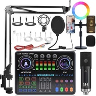 Portable Dj20 Mixing Station Sound Cassette 48V Microphone Suitable for Studio Live Sound Card Equip