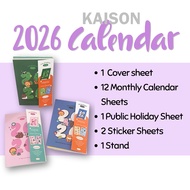 #01 KAISON Calendar / Malaysia Date Small Calendar 2026