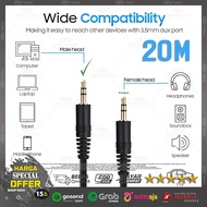 2000CM AUX Audio Cable 20M/ 20 Meter/ - Male to Male | GOLD Plated Good Quality!!