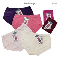 【1pc】M/L/XL/2XL/3XL Woman Cotton Underwear Plus Size 6266 女士棉质中腰内裤 Seluar Dalam Wanita Panties ZiHon