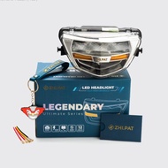 YAMAHA 125Z / 125ZR ZHIPAT LED HEAD LAMP ORIGINAL Y125Z Y125ZR LAMPU DEPAN HEADLAMP SMOKE & CLEAR