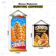 ✨READY DESIGN✨ BUNTING CORNDOG - MAKANAN / KHEMAH / PASAR MALAM / BAZAAR RAMADAN RAYA / BANNER (A1-A