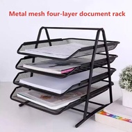 A4 4-Layer Document Shelf Basket Tray