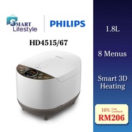 Philips 1.8L Digital Rice Cooker 8 Menus HD4515/67 / (1.8L) 12 Cooking Menus HD4719/32