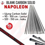 Blank carbon rod with custom solid tegek end Fukushima Napoleon