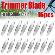 16 Packs 6 Inch Metal 2T Blade Lawn Mower, 5mm/0.19 Inch Diameter-High Efficiency Garden Tool Access