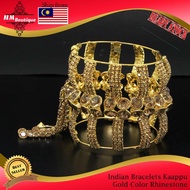 { Ready Stock  } Indian Kaappu  Gold Color Rhinestone Bracelets (CRTB167GLD)