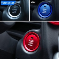 【FY】  2Pcs Car Engine Start Button Auto Ring Styling Sticker Accessories For Mazda 3 BM BN 6 GJ1 GL 