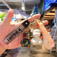 GANTUNGAN Bear Keychain Bag Keychain Cute Bear Motif Keychain