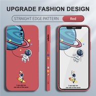 For OPPO R17 Pro R15 Pro R9s Pro R9s Plus F3 Plus New Cartoon Astronaut Pattern Side Design Liquid Silicone Casing Full Cover Camera Shockproof Protection Phone Case
