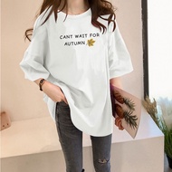 [AMYGO] A21279 M-5XL Loose Tshirt Woman Plus Size Baju T shirt Perempuan Lengan Pendek T-shirt Women