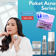 MS GLOW ACNE 1 Paket Original Penghilang Flek Hitam Paling Ampuh Skincare Jerawat dan Beruntusan MS
