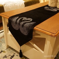 Flag Rhinestone Living Room Black White Table Flag TV Cabinet Simple Coffee Table Cloth Table Cloth 