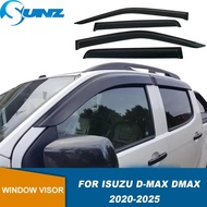 Side Window Deflector For Isuzu D-max Dmax 2020 2021 2022 2023 2024 2025 4PCS Car Door Visor Weather
