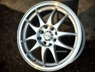 New Car Sport Rim WORK EMOTION CP2 Wheels 15x6.5J 8x100/114.3 ET40 Silver Machine Face - READY STOCK