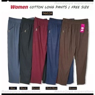 WOMEN STRETCHABLE LONG PANTS ZIP POCKETS /3 Quarter Pants 3/4 Pants 9602/7602 (SELUAR PANJANG PEREMP