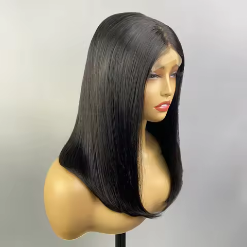 Miss Rola 2x6 Super Double Drawn Bob Lace Wigs 100% Human Hair Glueless Lace Closure Wigs Lace Front