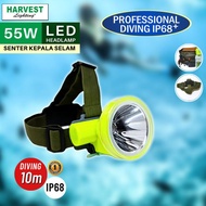55WLAMP PROFESSIONAL DIVING IP68 HARVEST LED SENTER KEPALA SELAM