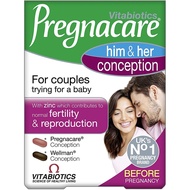 [READYSTOCK] Vitabiotics Pregnacare Him and Her Conception - 60 Tablets