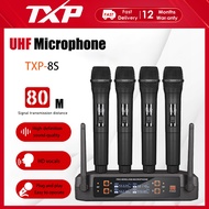 TXP Wireless microphone 4 channel Uhf handheld wireless microphone for karaoke