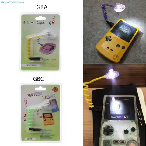 Worm Screen Light LED Illumination Night Lamp with Packing for GBA Gameboy Advance/for Game Boy Colo