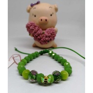 HK 24 carat 999 be bee Hong Kong gold Czech crystal bracelet gift color