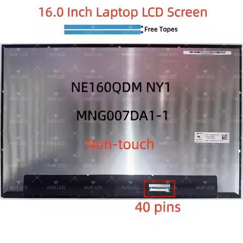 NE160QDM NY1 MNG007DA1-1 For Legion 7-16ACHg6 Laptop (Lenovo) 82N6 LCD Display Panel 16.0 Inch Lapto