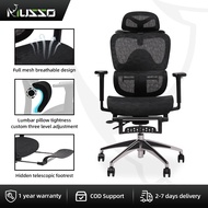 MUSSO E600 PRO Ergonomic Chair with  3D Armrest Adjustable Headrest and Lumbar Support