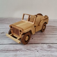 Unique gift car enthusiast, wooden toy car, gift for car lover, Jeep Willis